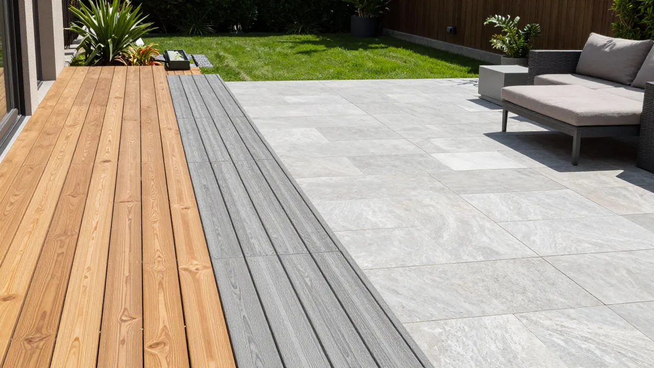 Construire une terrasse : bois, composite ou carrelage ? Comparatif 2026