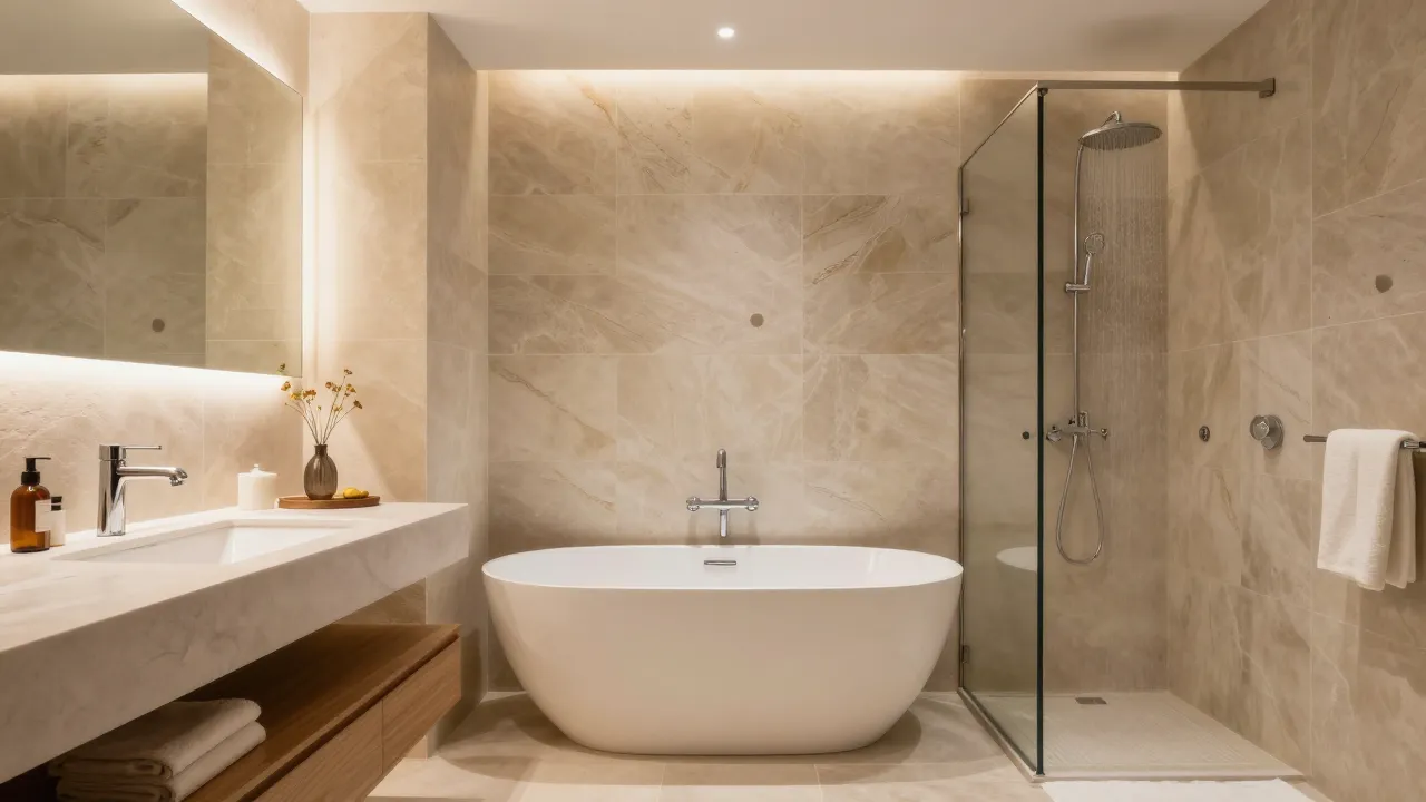 Rénovation salle de bain complète en Wallonie 2026 : budget, tendances et primes