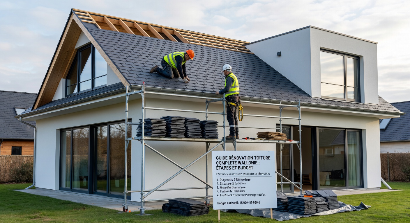 Guide rénovation toiture complète Wallonie : étapes et budget